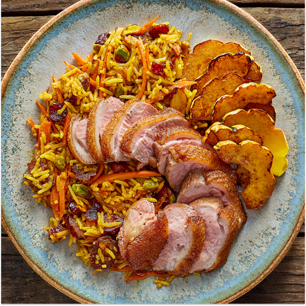 Duck with Jeweled Rice