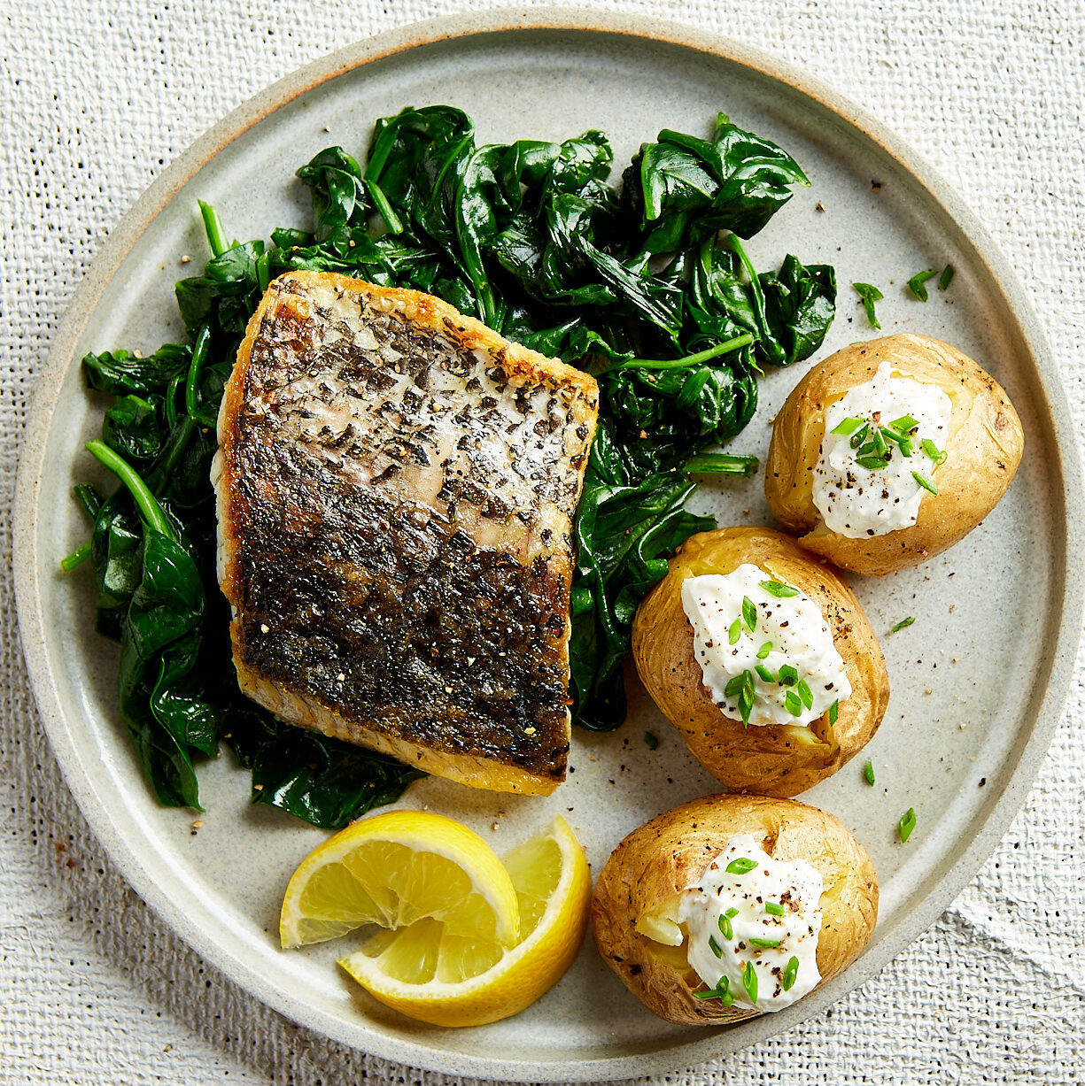 Pan-Roasted Barramundi with Yukon Potatoes and Lemon Caper Sauce