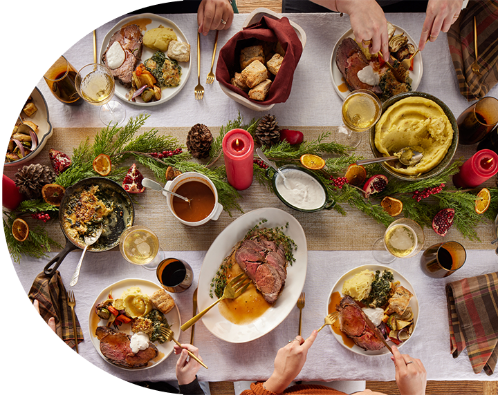 Holiday Feast on a table