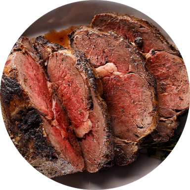 Rastelli’s Prime Rib Roast with roasted garlic-herb butter & seasoning