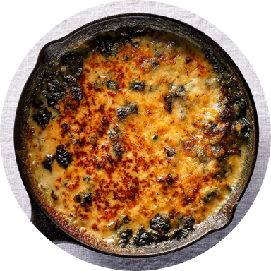 Cheddar & Gruyère Creamed Spinach